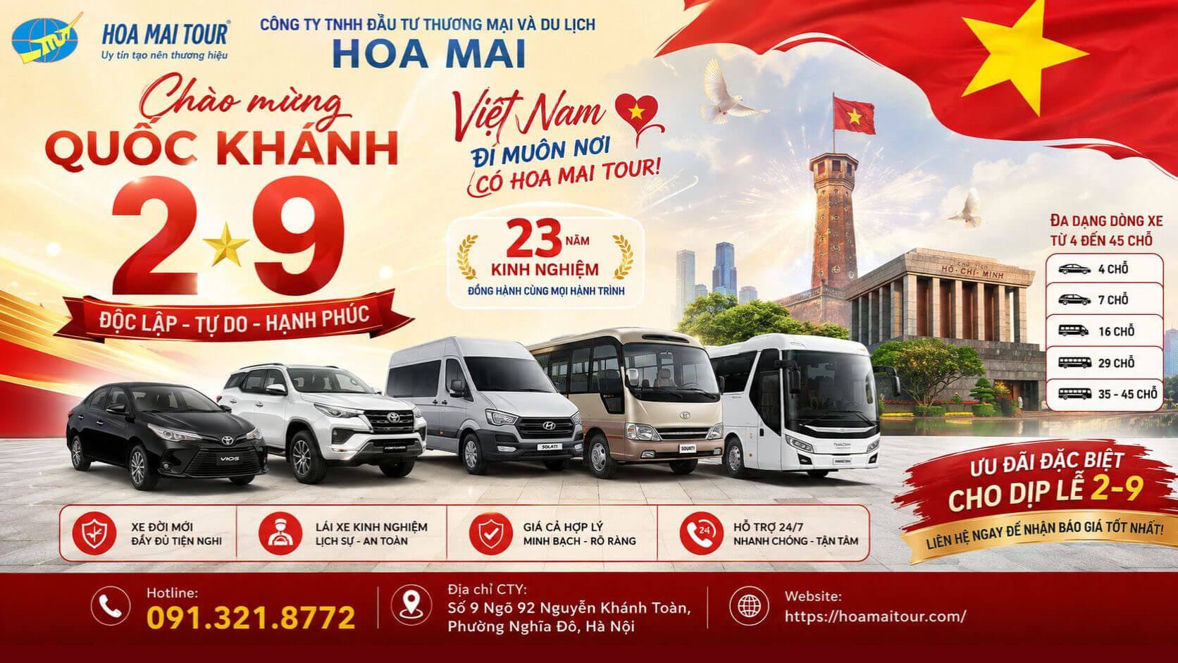 Cho Thuê Xe Ô Tô Dịp 2-9-2026 Tại Hà Nội Cho Thuê Xe Ô Tô Dịp 2-9-2026 Tại Hà Nội